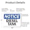 Signmission Diesel Tank OSHA Notice Sign, Plastic, 10in W x 7in L, 2PK OS-2PACK-NS-P-710-L-11019 - alternate 7